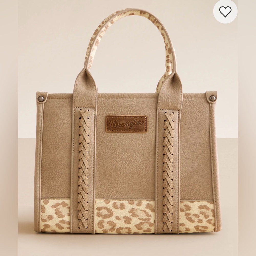 Wrangler leopard tote purse